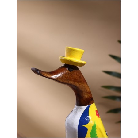 Souvenir "Duck in a yellow summer suit" tree 13x9x27 cm-3