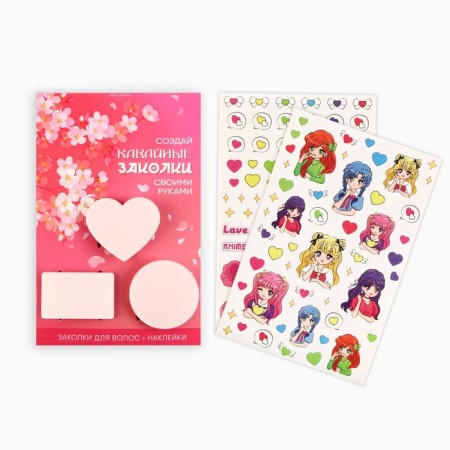 Hair clips, with your own hands "Kawaii hairpins", 8.5 x 13 cm-2