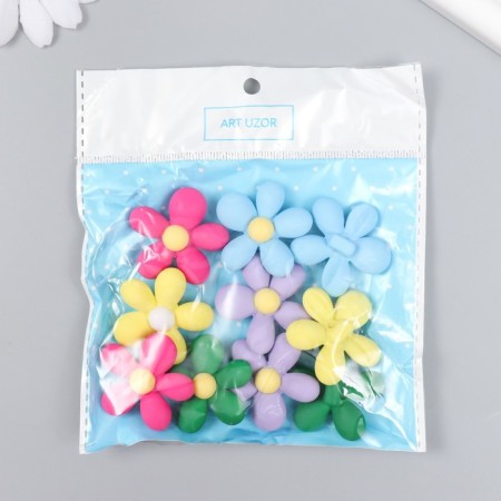 Busina for creativity plastic "Bright chamomile" matte mix 1.2x3.2x3.2 cm-4