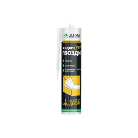 Glue Ultima 301, for the installation of foam -panels, white, 300 ml