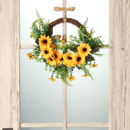 Wreath on the door interior "sunflowers" d = 40 cm