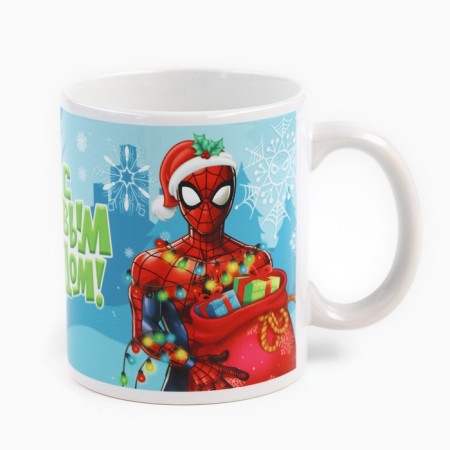 New Year. Mug ceramic sublimation, 320 ml, spider-man