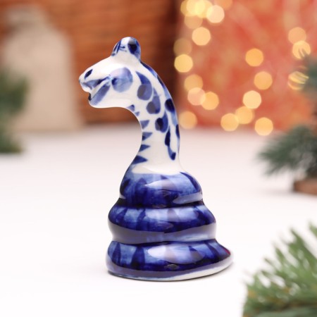 Souvenir "Snake", No. 9, Gzhel, 8 cm-1