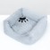 Sungory with a pillow square chubby "Belka", 45 x 45 x15 cm, fur, satin, periodkens, gray