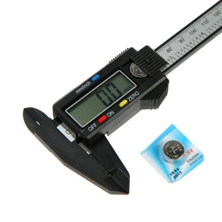 Electronic scrap standard, with a depthmer, plastic, 150 mm-10