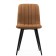 Stool on a metal frame Dani metal/velor, black/orange 43x48x85 cm