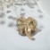 Brooch "Clover" luxurious, the color is dark green in gold