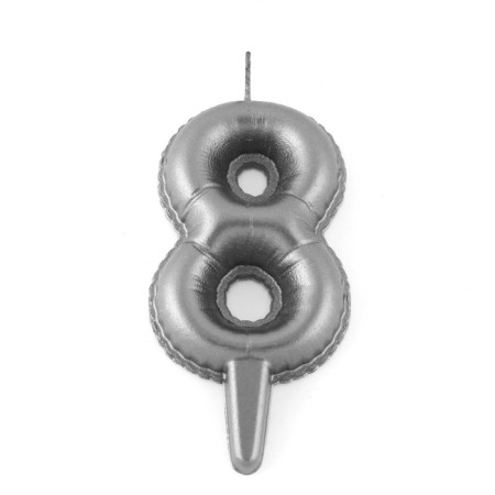 Candle in the Cake "Balls", number 8, graphite, 6.3 cm-2