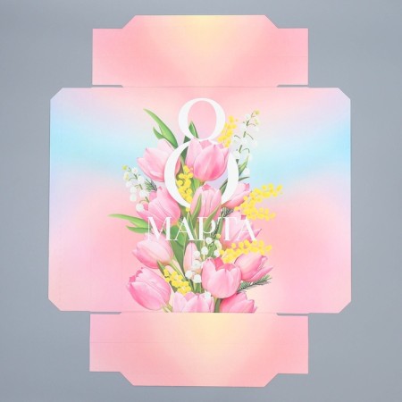 Gift folding box, packaging, “March 8”, 30 x 20 x 9 cm-5