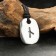 Amulet "Scandinavian runes", rune of nautiz, 21x29mm, metallic