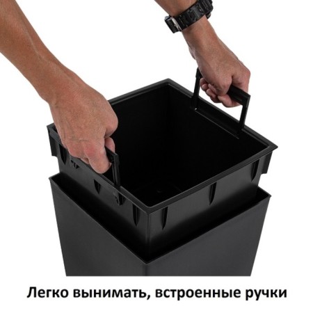 Kashpo Urbi Square, 2 subjects: internal and outer capacitance, 11 and 26.6 l, color anthracite-2