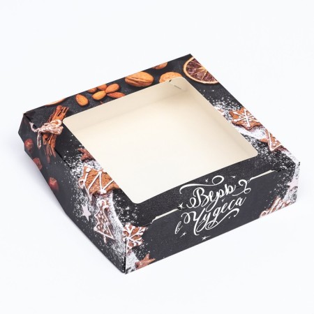 The folding box with the window "Believe in miracles" 15 x 15 x 4 cm,-2