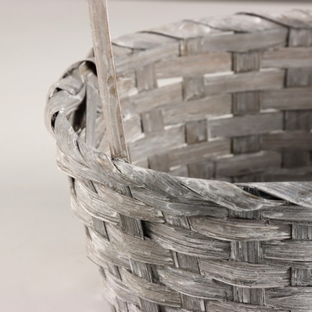 A set of baskets of 3 pcs, d21x10xh36cm, gray, bamboo-4