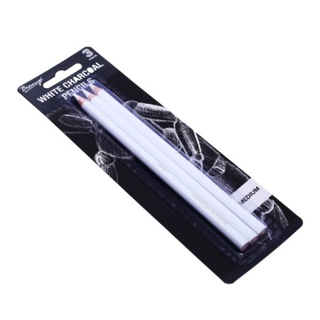 Coarse pencils, white, 3 pieces in a set (medium)-2