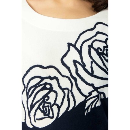 Female dress, size 44, blue, white color-3