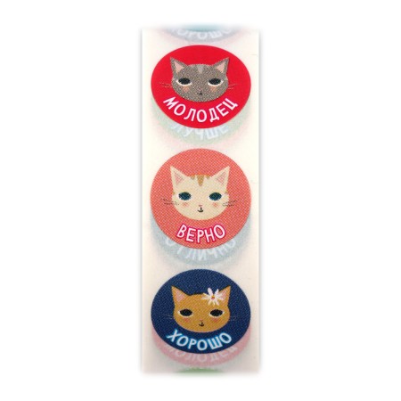 Stickers in the roll "cats" diameter 1.5 cm, 1000 pcs.-2