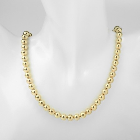 Beads with pearls "Olympia" environment, color gold, 45cm-6