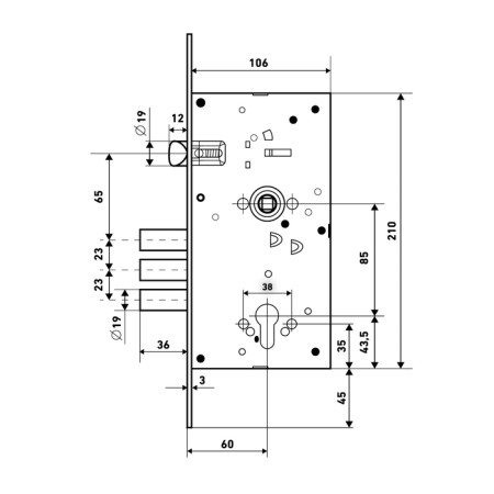 Case of the castle Bulat ZV4-3 (16).60.85.08, without handles, without c/m, chrome-2