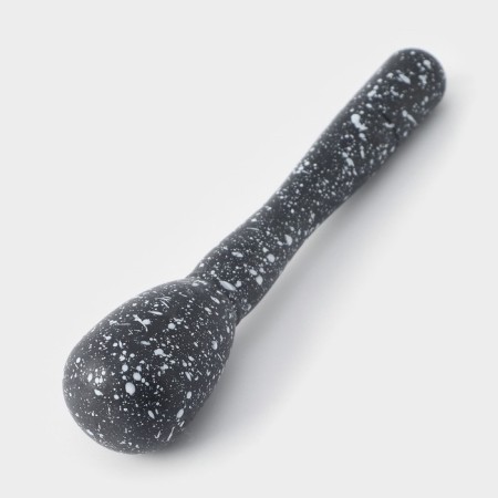 Stupa with pestle of the share "black marble", plastic, diameter 10 cm-3