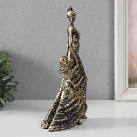 Polystone souvenir "Mom and daughter" under bronze-1