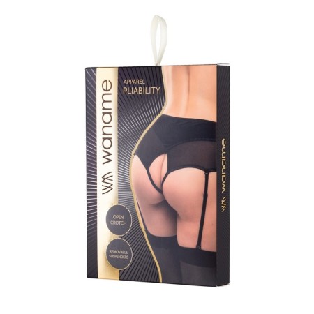 Erotic panties for stockings Waname PliaBility with high landing black (42-44)-10