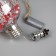 Fir -tree ball "Pink dry flowers", batteries, 5 LED, glow warm white
