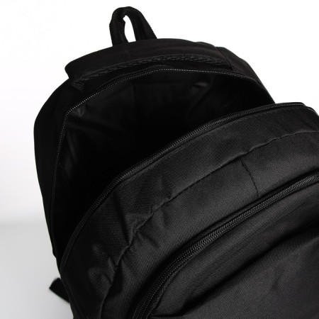 Youth backpack with a zipper, 4 pockets, black color-5