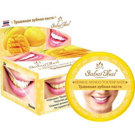 Herbal toothpaste Sabai Thai, Mango, 25 g