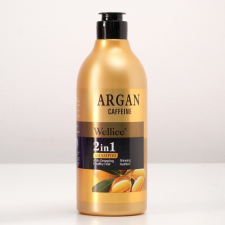 Professional Welllice shampoo against hair loss with caffeine and argan oil, 520 ml-1