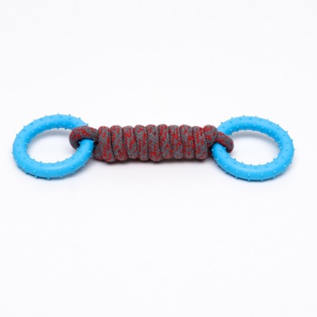 Cable toy with chewing elements "Lolly", up to 30 cm, up to 120 g, mix of flowers-1