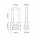 The castle of the hinged Stayer Master, 60 mm, a lightweight, disk mechanism, elongated handle