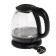 Electric kettle Kelli KL-1370, glass, 1 l, 1100 watts, black