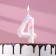Candle in the “White Marble” cake, number “4”, giant, 9 cm