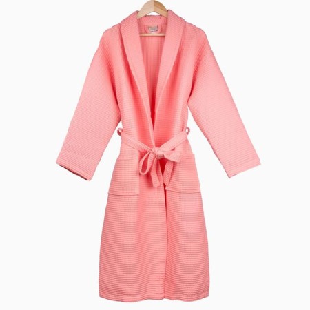 Unisex bathrobe Pamira, size m, coral color