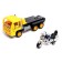 Radio -controlled truck "Evaciatorial", with a motorcycle, works from batteries, mix