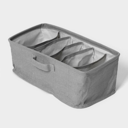 Organizer for linen LADOM, 6 cells, 32 × 17 × 12 cm, color gray color-5