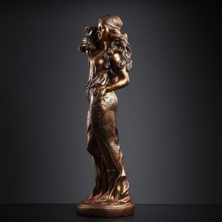 Figure - stand "Eastern beauty" bronze, 30x27x90cm-1