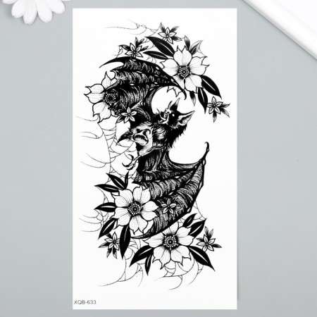 Tattoo on the body Black "Bibe in colors" 11.5x21 cm