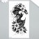 Tattoo on the body Black "Bibe in colors" 11.5x21 cm