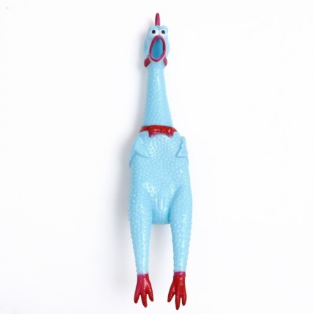 The squeak of "thoughtful chicken XL" for dogs, 41 cm, blue-1