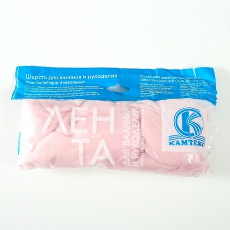 Fasting wool 100% half -toned wool 50 g (292 roses. Quartz)-4