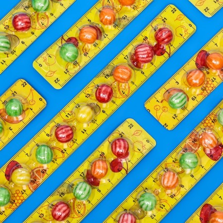 Chewing gum-marshmallow "Fruit ruler", in a blist, assorted, 12 g-3