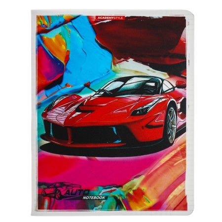 Notebook of 48 sheets in the “bright car” cage, plastic cover, mix-5