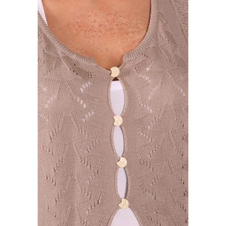 Cardigan female, size 54, beige color-13