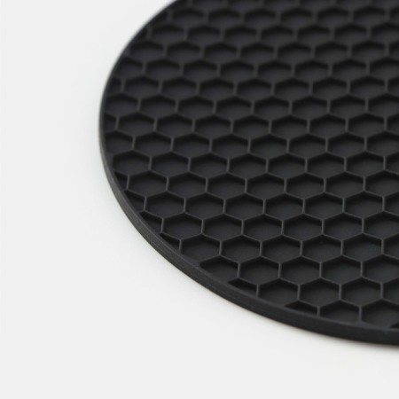 Silicon-based mat for hot, d = 140 mm, thickness = 3.5 mm, gray-4