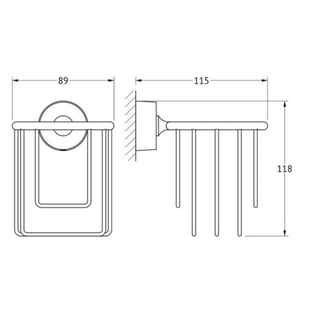 Air freshener holder, chrome, fbs-1