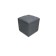 Puff with a lid and weighting, 400 × 400 × 420 mm, Savana plus matting, Mouse color