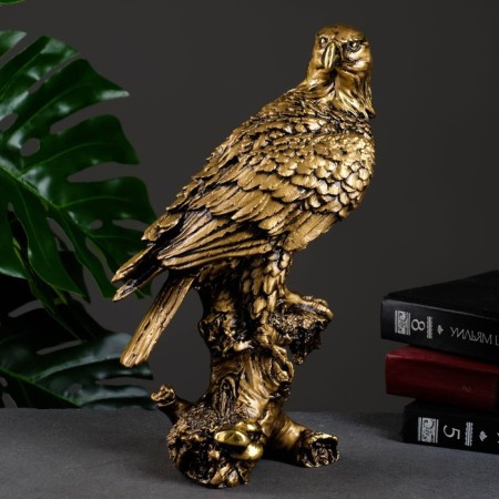 Figure "Eagle on the snag" gold, 32cm-1
