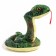 Soft toy "Snake", 15 cm, green color