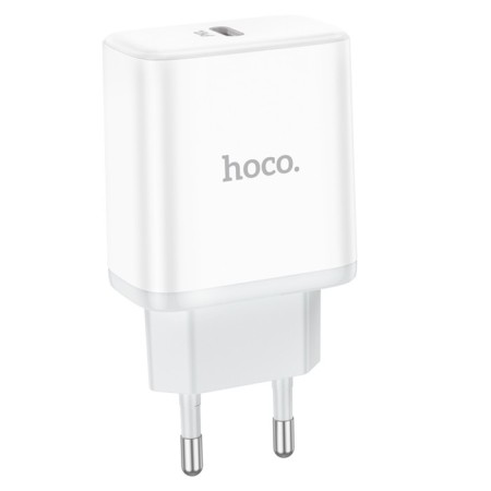 Network charger Hoco C104A, 1 Type-C, 20 W, PD + Qc, White-5